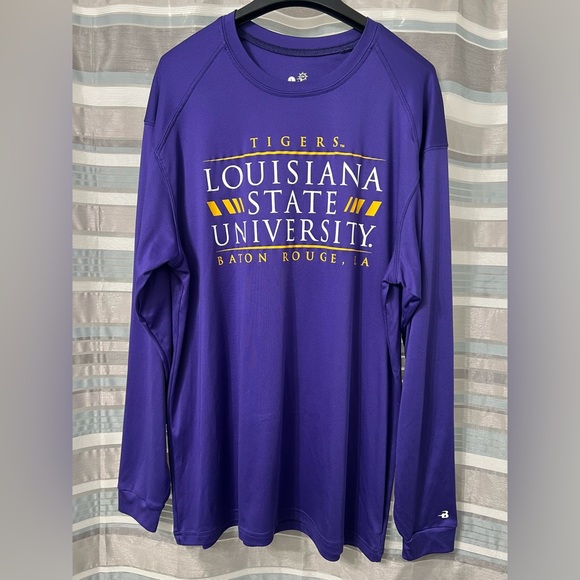 Badger Sport Other - LSU Tigers Purple Long Sleeve Performance Shirt